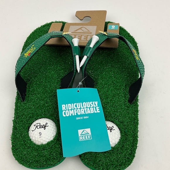 REEF Mulligan II Bottle Opener Golf Sandals with Golf Tees NWT - Picture 4 of 12